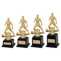 Gold~black Plastic Female Football Figure On Filled Base (1in Cen)