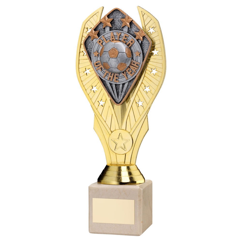 Gold Holder + Player Of The Year Disc & Cream Marble Trophy (1in Cen)