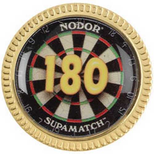 180 Darts Round Metal Badge