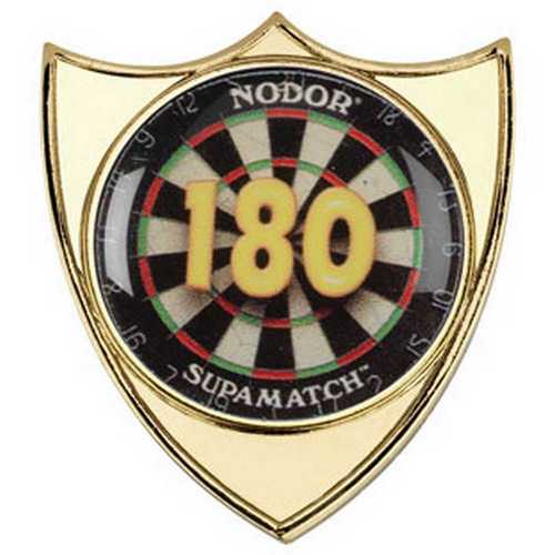 180 Darts Shield Metal Badge