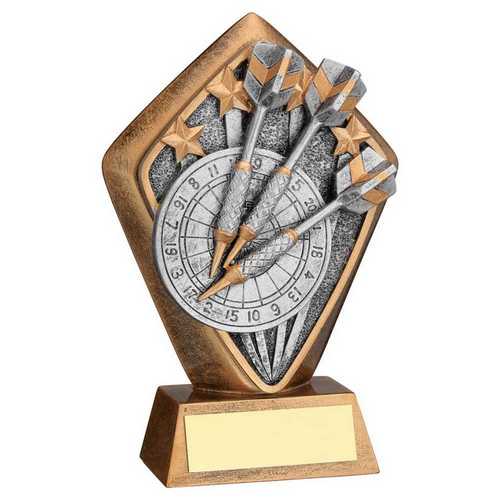 Diamond Disc Darts Trophy — Bronze & Gold
