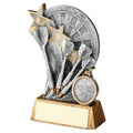 Dartboard & Darts Trophy on Bronze Base