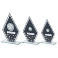 Grey & Silver Glass Diamond Darts Award