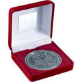 Antique Silver Darts Medallion in Red Velvet Box