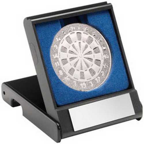 Silver Darts Insert Trophy in Black Box