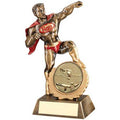 Brz~gold~red Resin Generic Hero Award With Pool~snooker Insert & Plate