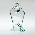 Jade Glass Pointed Plaque With Half Pool Ball And Plate