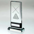 Clear~black Glass With Lasered Pool~snooker Image And Plate (15mm Thick)