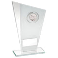 White~silver Printed Glass Plaque With Pool~snooker Insert With Plate