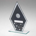 Grey~silver Printed Glass Diamond With Pool~snooker Centre And Plate