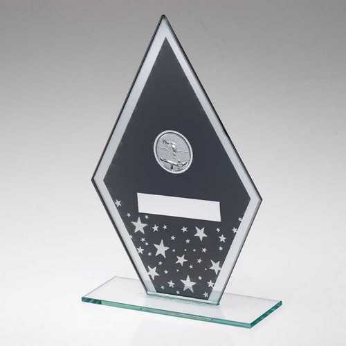 Grey~silver Printed Glass Diamond With Pool~snooker Centre And Plate