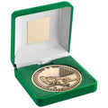 Green Velvet Box And 70mm Medallion Pool~snooker Trophy Antique Gold