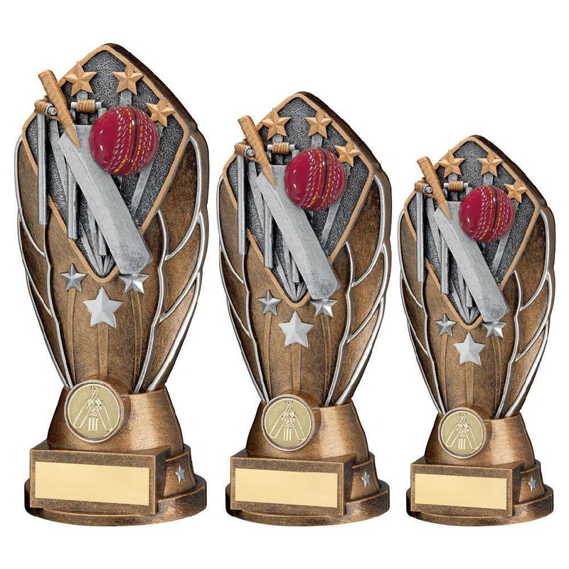 Bronze & Silver Diamond Column with Cricket Disc & Plate (1in Centre)