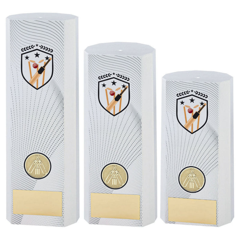 White Plastic Filled Column Cricket (1in Centre)