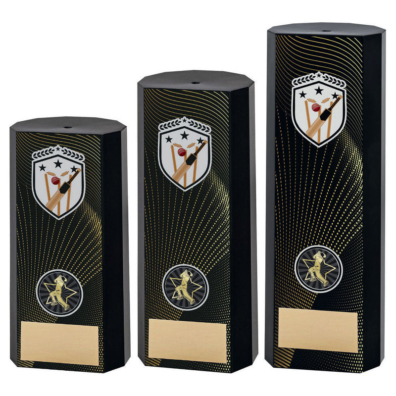 Black Plastic Filled Column Cricket (1in Centre)
