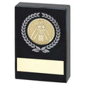 Black Marble With Silver~gold Wreath, Cricket Insert And Plate