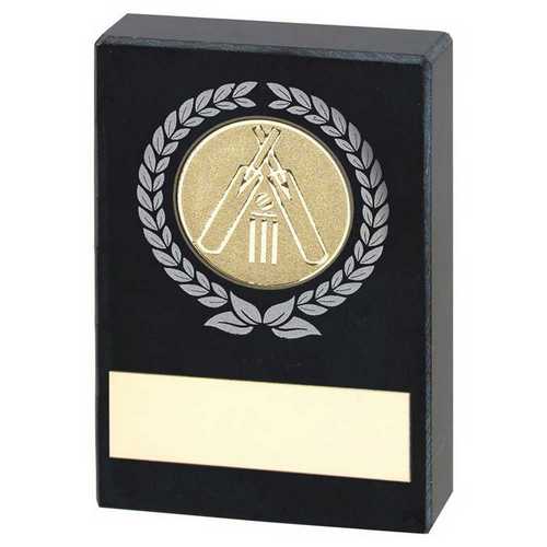 Black Marble With Silver~gold Wreath, Cricket Insert And Plate