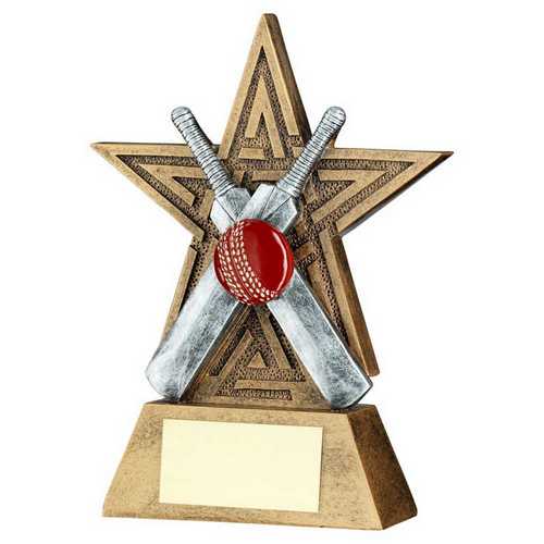 Bronze & Pewter & red Cricket Star Line Series With Plate