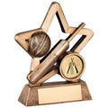 Brz~gold Resin Cricket Mini Star With Plate (1in Centre)