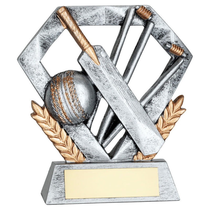 Pewter & gold Cricket Mini Diamond With Plate