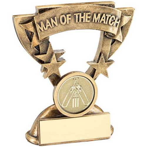 Brz~gold Man Of The Match Mini Cup With Cricket Insert And Plate