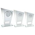 White~silver Printed Glass Plaque With Cricket Insert And Plate