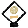 Black~clear Plastic Box With Cricket Insert Trophy Gold