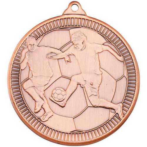 Football Multi Line Medal Bronze