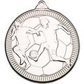Football Multi Line Medal Silver