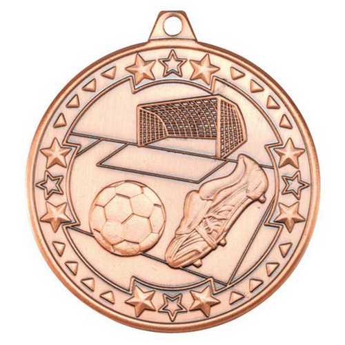 Football Tri Star Medal Bronze
