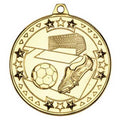 Football Tri Star Medal Gold