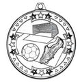 Football Tri Star Medal Silver