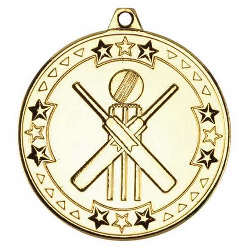 Cricket Tri Star Medal Gold