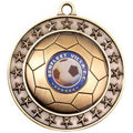 Football Medal Large (1in Centre) Antique Gold