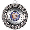 Football Medal Large (1in Centre) Antique Silver