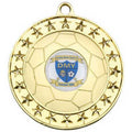 Football Medal Large (1in Centre) Gold