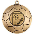 Domed Football Medal (1in Centre) Antique Gold