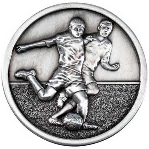 Football Players Medallion Antique Silver Colour