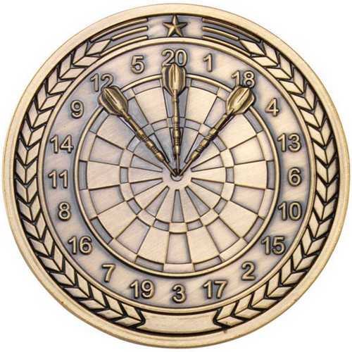 Antique Gold Darts Medallion