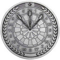 Antique Silver Darts Medallion