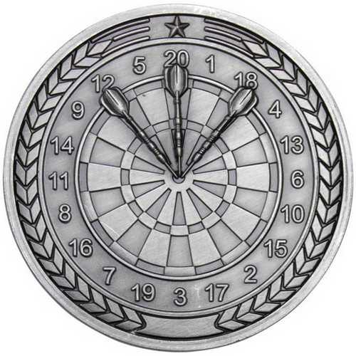 Antique Silver Darts Medallion