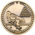 Pool~snooker Medallion Antique Gold