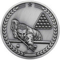 Pool~snooker Medallion Antique Silver