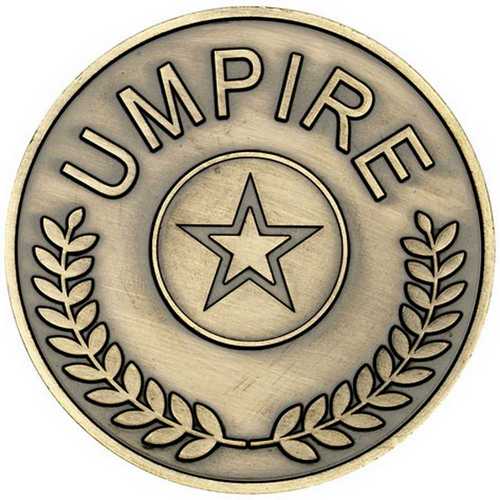 Umpire Medallion (1in Centre) Antique Gold