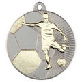 Football Two Colour Medal Matt Silver~gold
