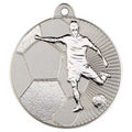 Football Two Colour Medal Matt Silver~silver