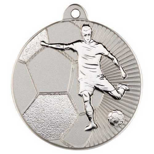 Football Two Colour Medal Matt Silver~silver