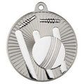Cricket Two Colour Medal Matt Silver~silver